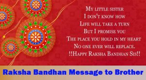Raksha Bandhan Message to Brother