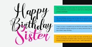 Happy Birthday messages for a Sister