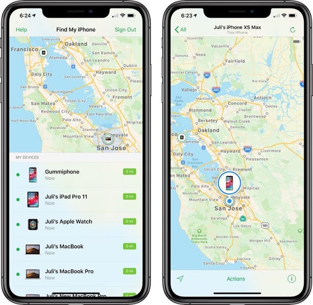 Find your Lost iPhone using map