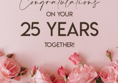 The 25th anniversary is an important year in a marriage