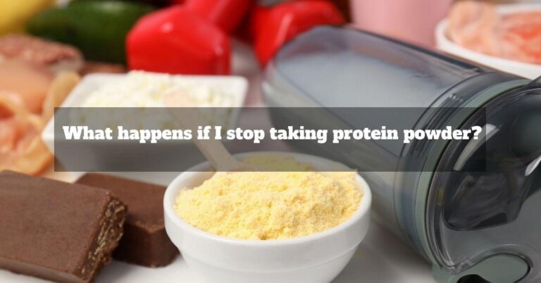 stop taking protein powder