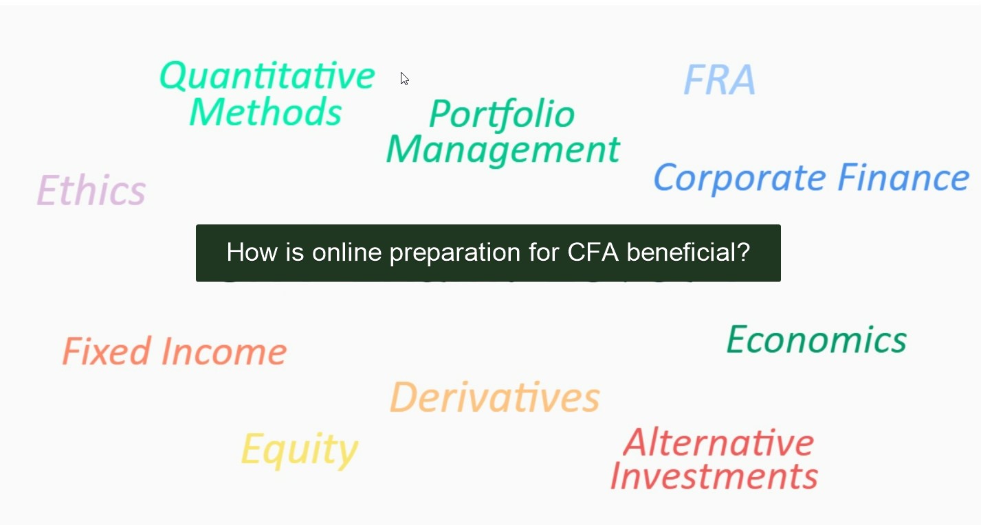 How is online preparation for CFA beneficial?