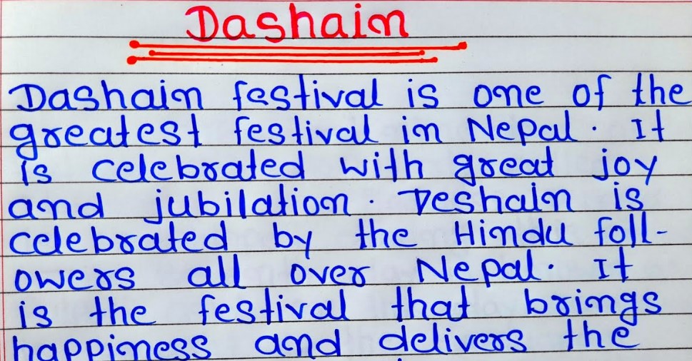 Dashain essay for students