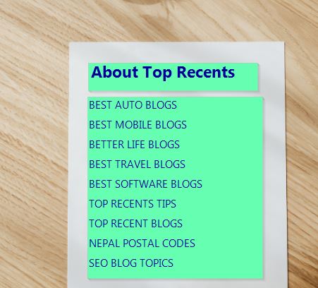 about top recents