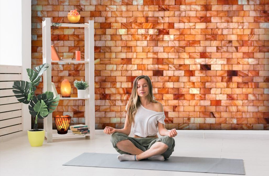 Himalayan Pink Salt Bricks and Therapy Sessions in Sauna