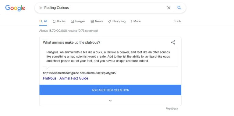 I'm Feeling Curious