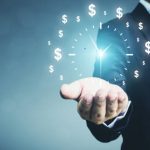 Experience the Brilliance of time management: Tips for international students 3 Businessman holding sign clock. Concept business time is money