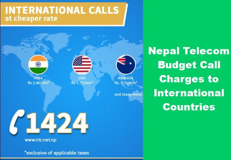 Nepal Telecom Budget Call Charges to International Countries