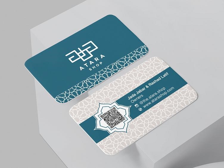 business card with qr code