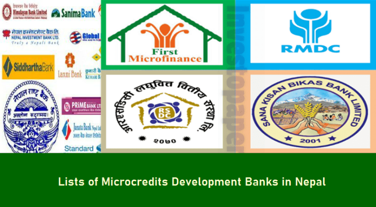 Lists of Microcredits Development Banks in Nepal