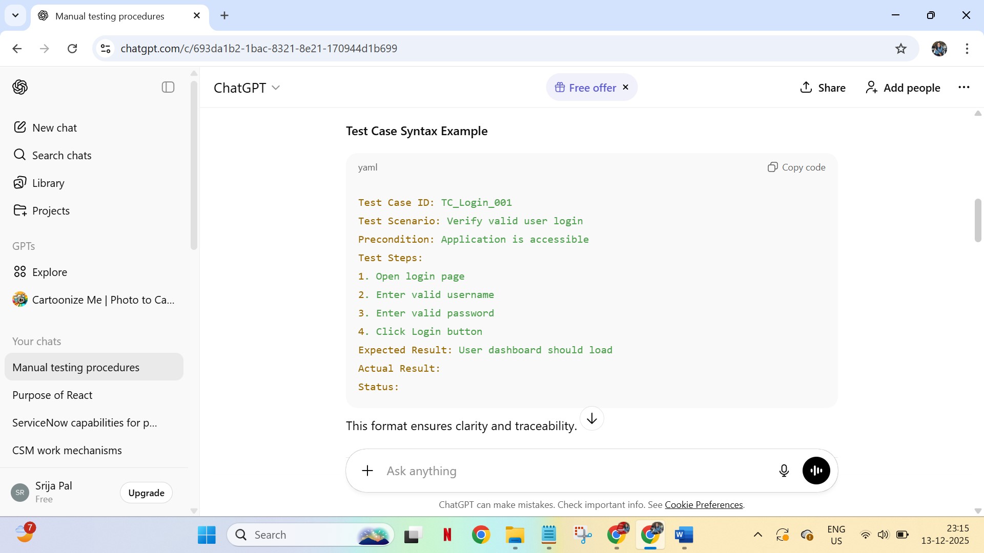 Test Case Design and Development
