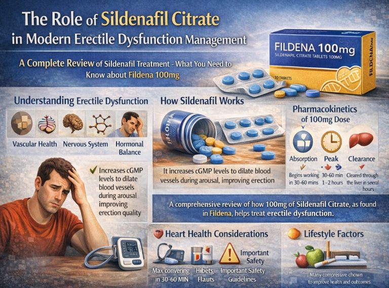 role of sildenafil citrate modern ed management infographic