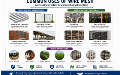 Common Uses of Wire Mesh Across Construction and Manufacturing Industries
