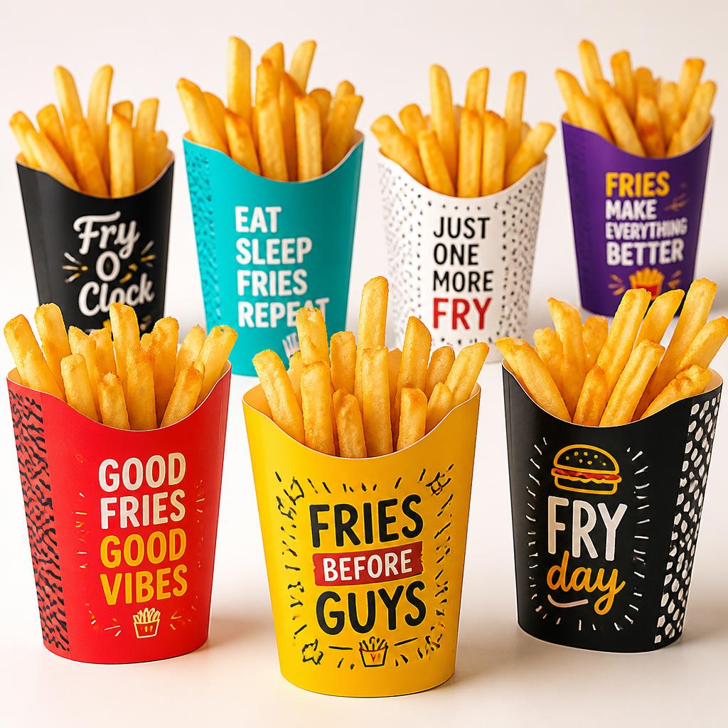 Custom french fry cups